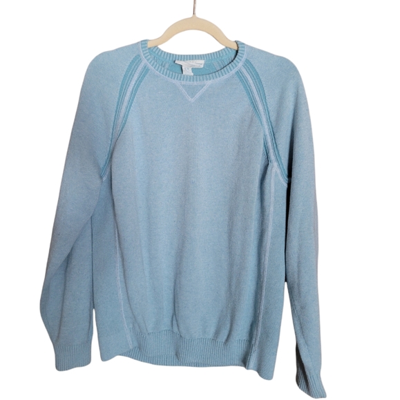 Tommy Bahama Sweaters - Vintage Tommy Bahama women's reversible relaxed fit aqua knit sweater